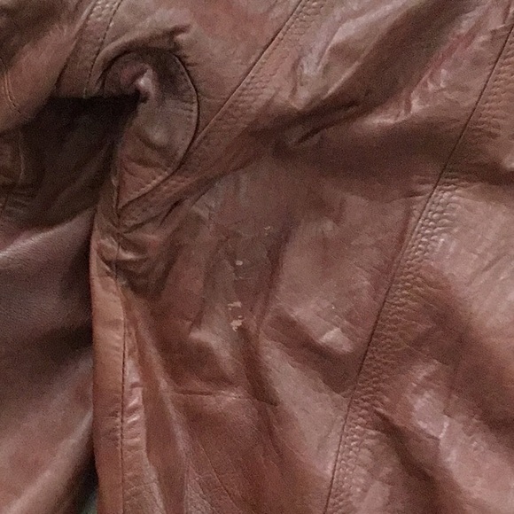 100% genuine Leather brown Jacket size L - Picture 8 of 8